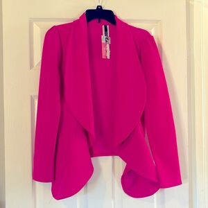 Cute hot pink blazer.